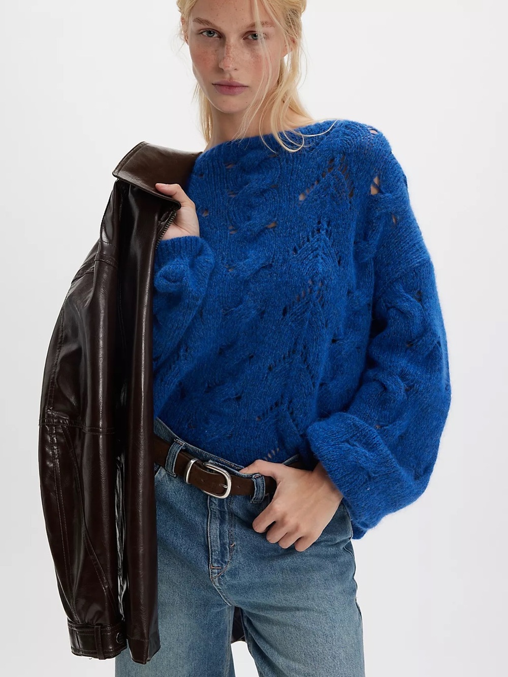 NWT Free People Forever Yours SoftSpun Angora Wool Cropped Sweater Small